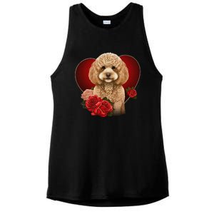 Funny Poodle Dog Miniature Poodle Toy Poodle Valentine Day Ladies PosiCharge Tri-Blend Wicking Tank