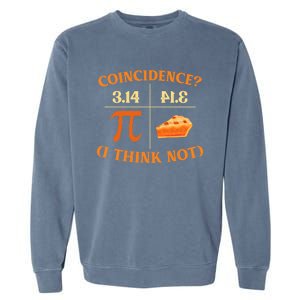 Funny Pi Day Match Teacher Geek Science Funny Gift Garment-Dyed Sweatshirt