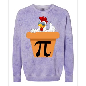 Funny Pi Day 2024 Chicken Pot Pi Day 3.14 Pi Math Day Colorblast Crewneck Sweatshirt