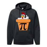 Funny Pi Day 2024 Chicken Pot Pi Day 3.14 Pi Math Day Performance Fleece Hoodie