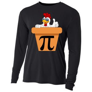 Funny Pi Day 2024 Chicken Pot Pi Day 3.14 Pi Math Day Cooling Performance Long Sleeve Crew