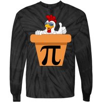 Funny Pi Day 2024 Chicken Pot Pi Day 3.14 Pi Math Day Tie-Dye Long Sleeve Shirt