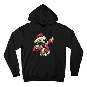 Funny Pug Dabbing Santa Claus Hoodie