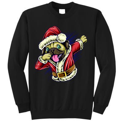 Funny Pug Dabbing Santa Claus Sweatshirt