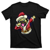 Funny Pug Dabbing Santa Claus T-Shirt