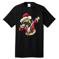 Funny Pug Dabbing Santa Claus Tall T-Shirt