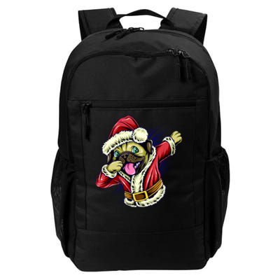 Funny Pug Dabbing Santa Claus Daily Commute Backpack