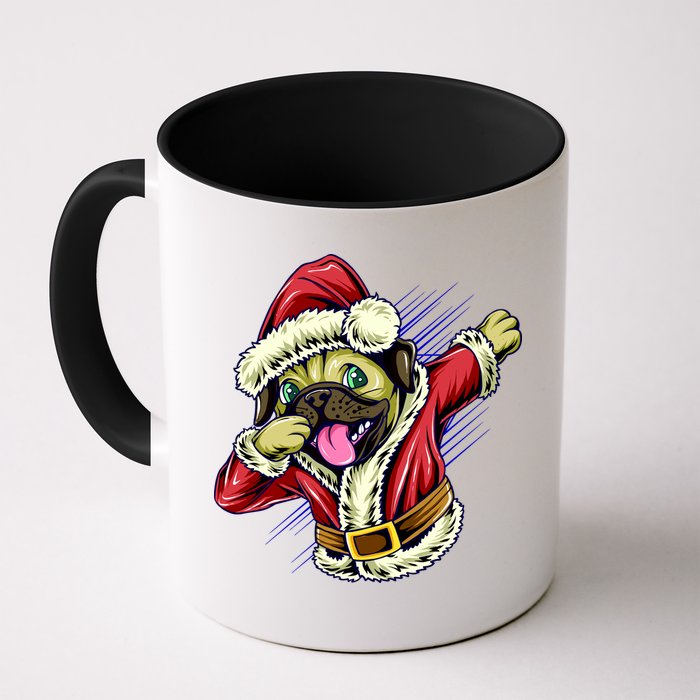 Funny Pug Dabbing Santa Claus Mug