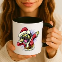 Funny Pug Dabbing Santa Claus Mug