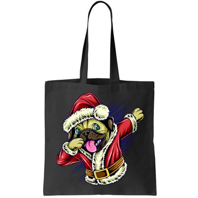 Funny Pug Dabbing Santa Claus Bag
