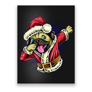 Funny Pug Dabbing Santa Claus Poster