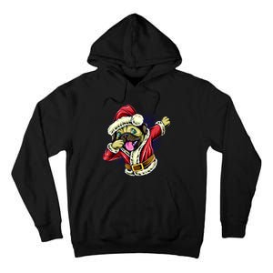 Funny Pug Dabbing Santa Claus Tall Hoodie