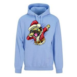 Funny Pug Dabbing Santa Claus Unisex Surf Hoodie