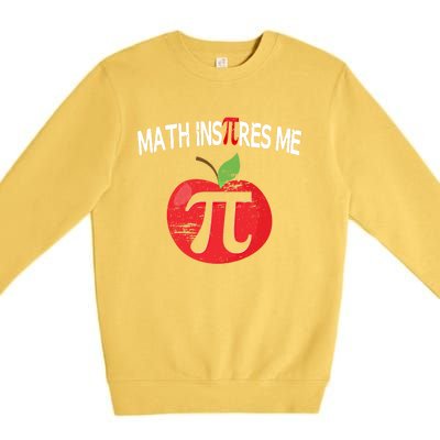 Funny Pi Day Symbol Math Nerds Tee Gift Premium Crewneck Sweatshirt