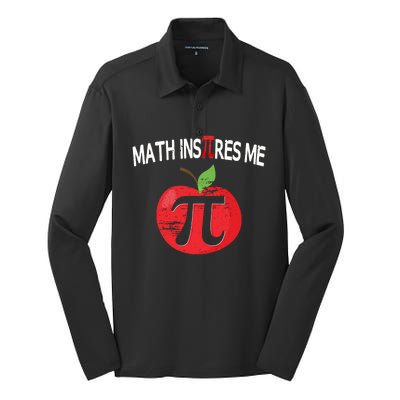 Funny Pi Day Symbol Math Nerds Tee Gift Silk Touch Performance Long Sleeve Polo