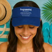 Funny Programmer Definition Debugger Computer Programmer Cute Gift Valucap Bio-Washed Visor