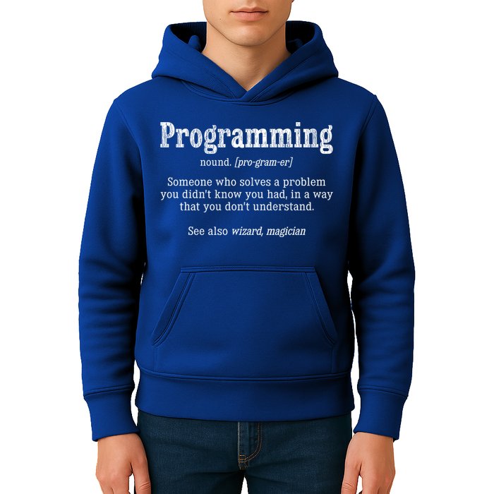 Funny Programmer Definition Debugger Computer Programmer Cute Gift Kids Hoodie