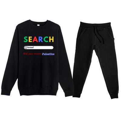 Free Palestine Did You Mean Palestine Gift Premium Crewneck Sweatsuit Set