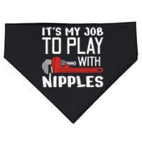 Funny Plumbing Design For Plumber Pipefitter Steamfitter USA-Made Doggie Bandana