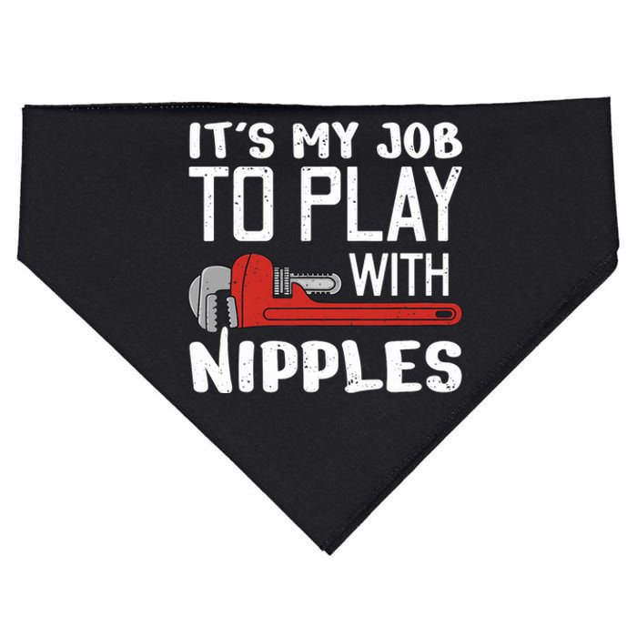 Funny Plumbing Design For Plumber Pipefitter Steamfitter USA-Made Doggie Bandana