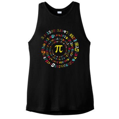 Funny Pi Day Spiral Pi Math For Pi Day 3.14 Ladies PosiCharge Tri-Blend Wicking Tank