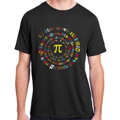 Funny Pi Day Spiral Pi Math For Pi Day 3.14 Adult ChromaSoft Performance T-Shirt