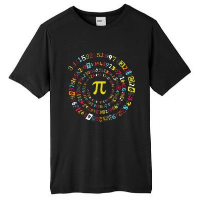 Funny Pi Day Spiral Pi Math For Pi Day 3.14 Tall Fusion ChromaSoft Performance T-Shirt