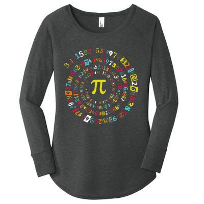 Funny Pi Day Spiral Pi Math For Pi Day 3.14 Women's Perfect Tri Tunic Long Sleeve Shirt