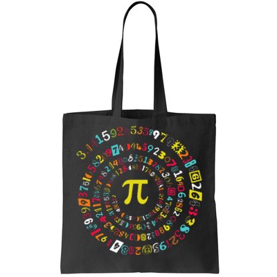 Funny Pi Day Spiral Pi Math For Pi Day 3.14 Tote Bag