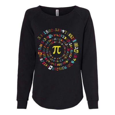 Funny Pi Day Spiral Pi Math For Pi Day 3.14 Womens California Wash Sweatshirt