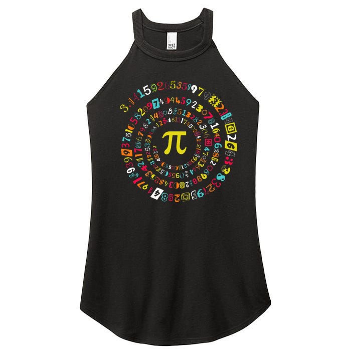 Funny Pi Day Spiral Pi Math For Pi Day 3.14 Women's Perfect Tri Rocker Tank