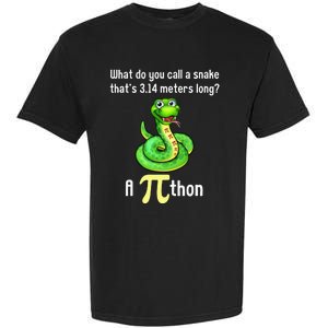 Funny Pi day Puns Pithon Math Teacher Jokes Garment-Dyed Heavyweight T-Shirt