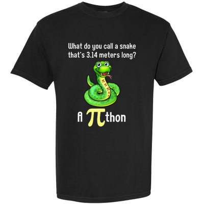 Funny Pi day Puns Pithon Math Teacher Jokes Garment-Dyed Heavyweight T-Shirt