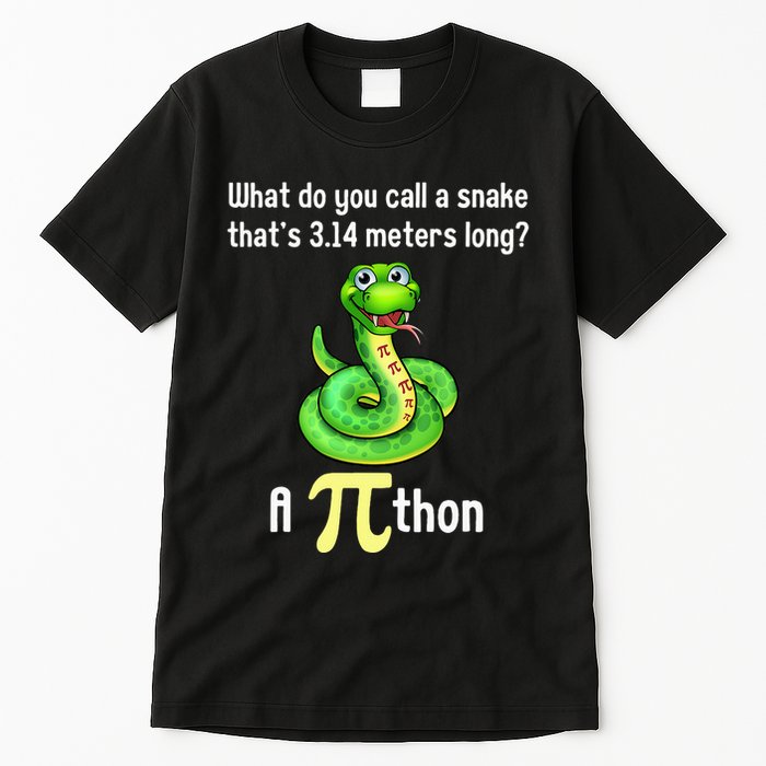 Funny Pi day Puns Pithon Math Teacher Jokes Tall T-Shirt