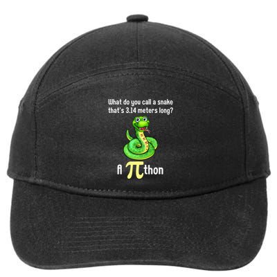 Funny Pi day Puns Pithon Math Teacher Jokes 7-Panel Snapback Hat