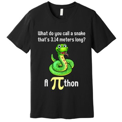 Funny Pi day Puns Pithon Math Teacher Jokes Premium T-Shirt