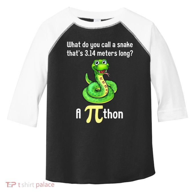 Funny Pi day Puns Pithon Math Teacher Jokes Toddler Fine Jersey T-Shirt