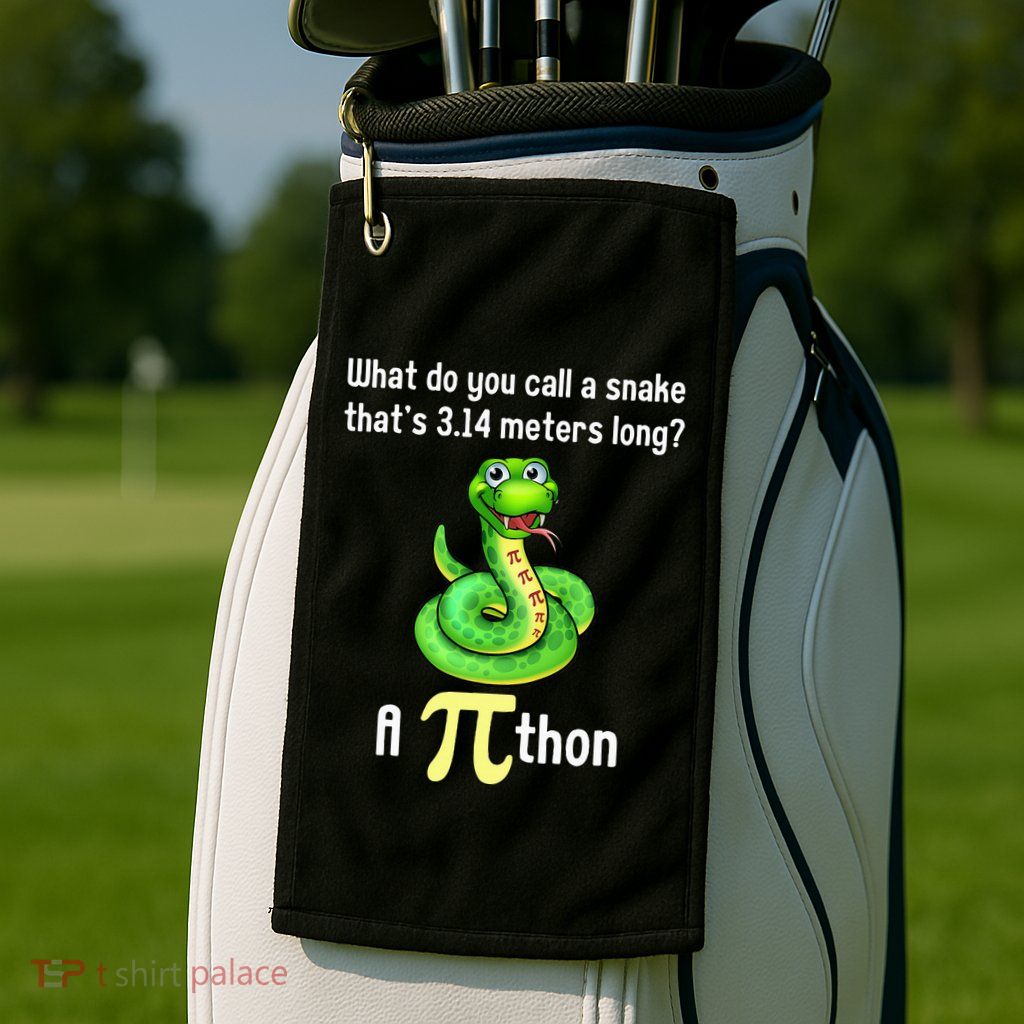 Funny Pi day Puns Pithon Math Teacher Jokes Golf Towel