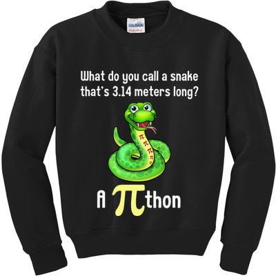 Funny Pi day Puns Pithon Math Teacher Jokes Kids Sweatshirt