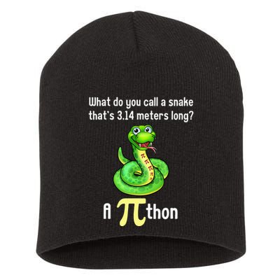 Funny Pi day Puns Pithon Math Teacher Jokes Short Acrylic Beanie