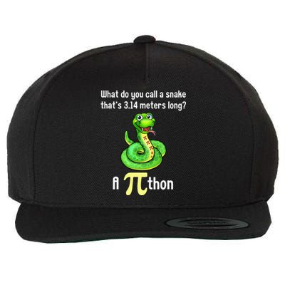 Funny Pi day Puns Pithon Math Teacher Jokes Wool Snapback Cap