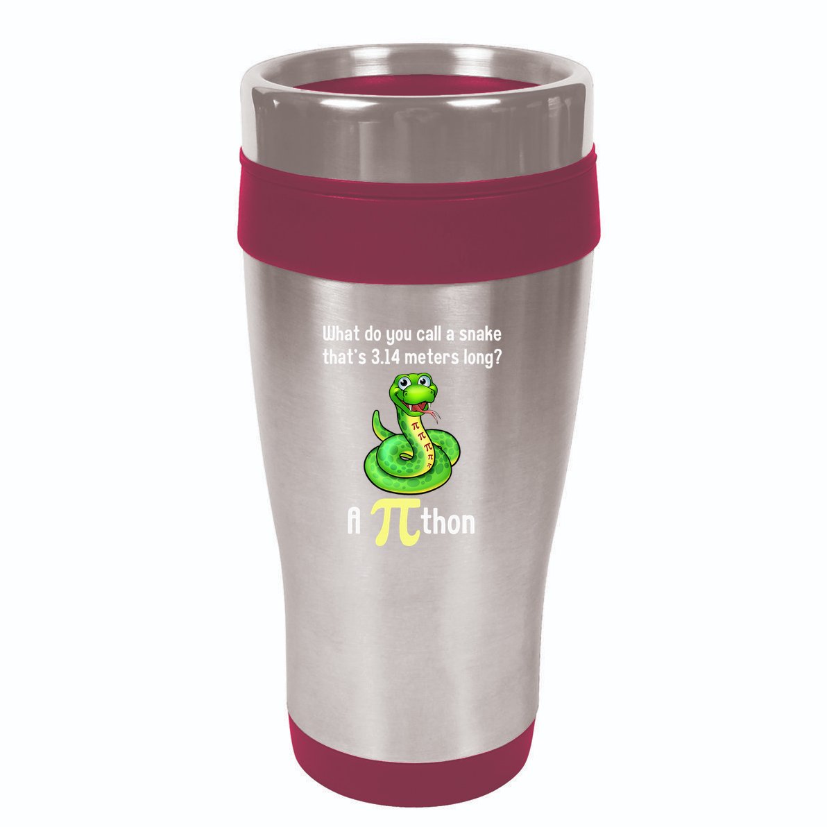 Funny Pi day Puns Pithon Math Teacher Jokes 16oz Travel Tumbler
