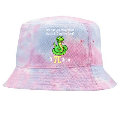 Funny Pi day Puns Pithon Math Teacher Jokes Tie-Dyed Bucket Hat