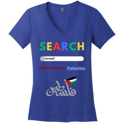 Free Palestine Did You Mean Palestine Gift Women's V-Neck T-Shirt