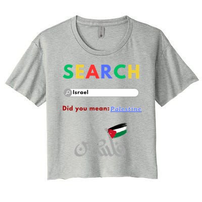 Free Palestine Did You Mean Palestine Gift Women's Crop Top Tee