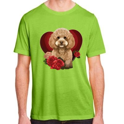 Funny Poodle Dog Miniature Poodle Toy Poodle Valentine Day Adult ChromaSoft Performance T-Shirt