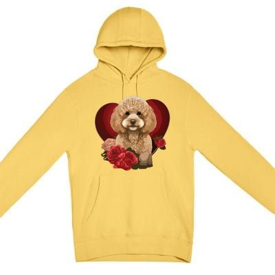 Funny Poodle Dog Miniature Poodle Toy Poodle Valentine Day Premium Pullover Hoodie