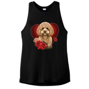 Funny Poodle Dog Miniature Poodle Toy Poodle Valentine Day Ladies PosiCharge Tri-Blend Wicking Tank