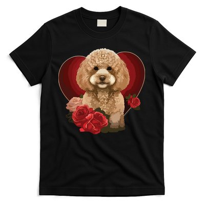 Funny Poodle Dog Miniature Poodle Toy Poodle Valentine Day T-Shirt