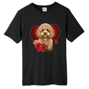 Funny Poodle Dog Miniature Poodle Toy Poodle Valentine Day Tall Fusion ChromaSoft Performance T-Shirt